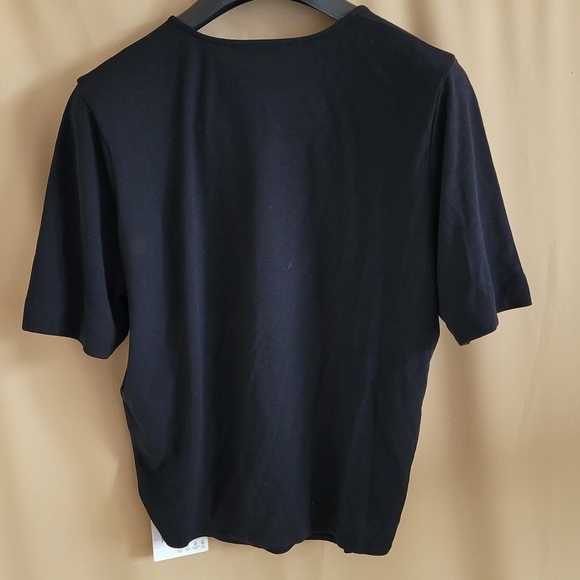 LEMAIRE-Black Scoop Neck T-Shirt - Picture 5 of 9